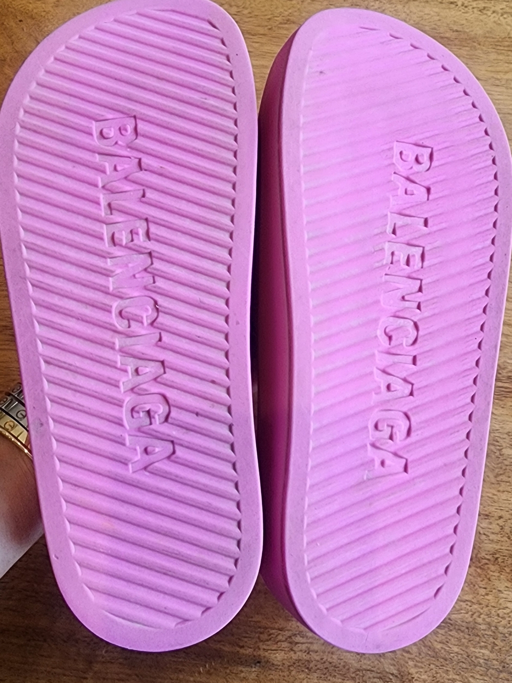Balenciaga Pink Chunky Rubber Pool Slide Sandals Size 7 - Picture 6 of 10